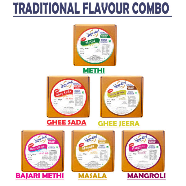 TRADITIONAL FLAVOURS PACK OF 6 MINI KHAKHRA